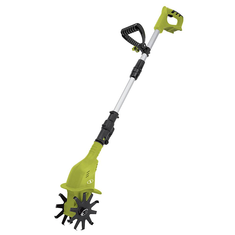 Left View: Sun Joe - Cordless Garden Tiller + Cultivator