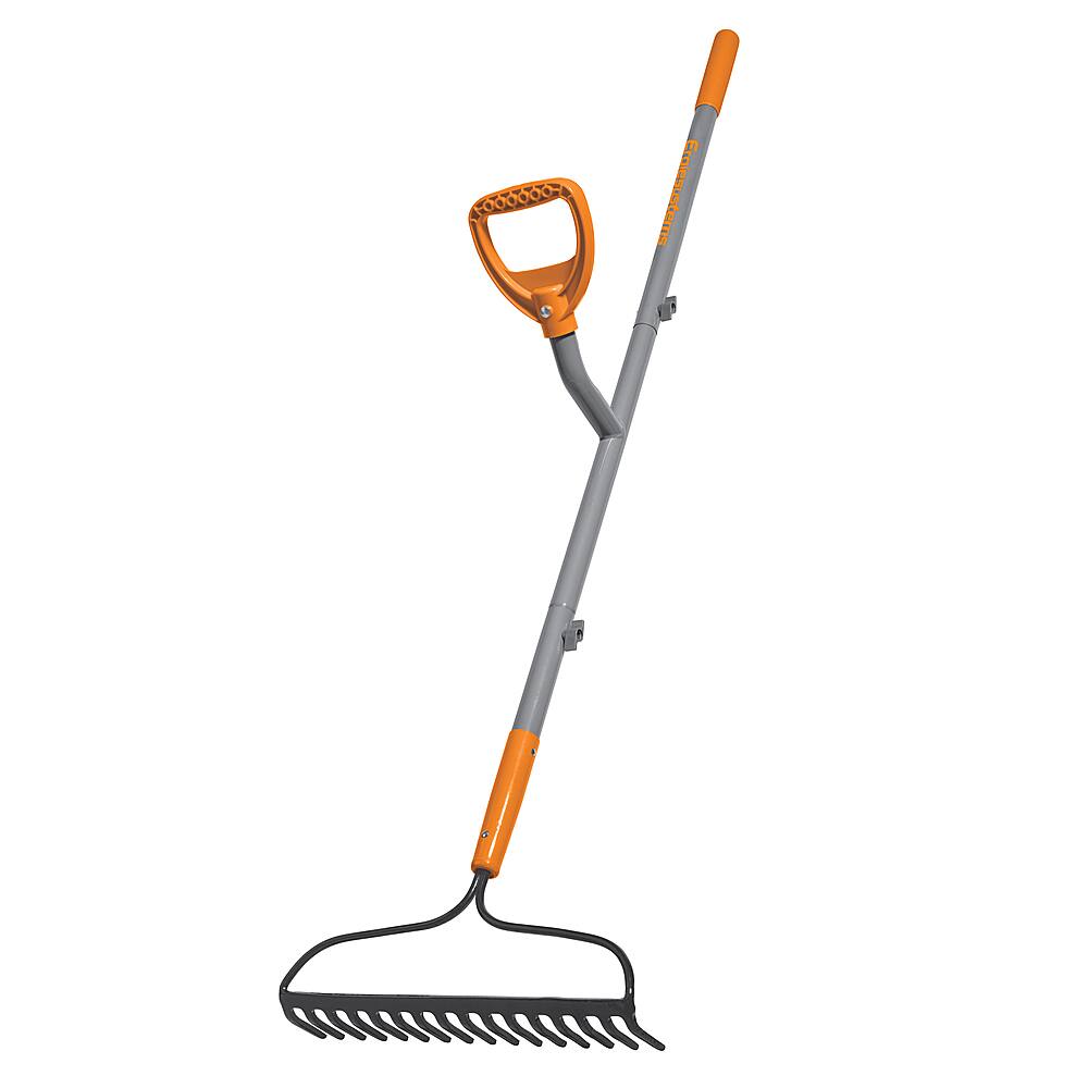 Alt View 11. Ergie - Steel Shaft Strain Reducing Bow Rake - Orange.