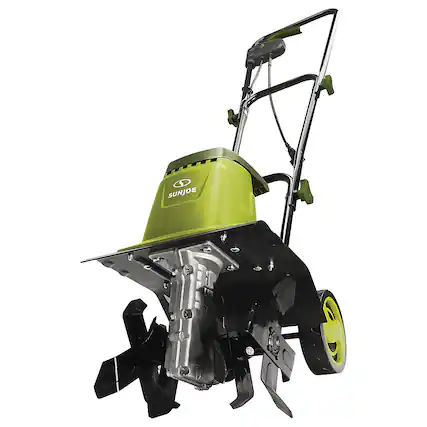 Front. Sun Joe - Electric Garden Tiller/Cultivator - Green & Black.