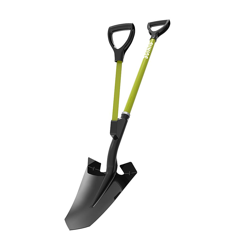 Left. Sun Joe - Strain-Reducing Spear Head Digging Shovel - Green.