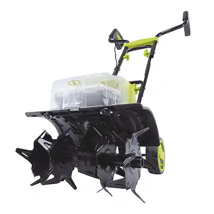 Front. Sun Joe - Cordless Garden Tiller/Cultivator Kit - Green & Black.