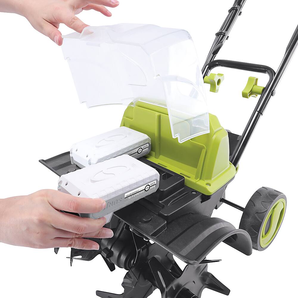 Alt View 14. Sun Joe - Cordless Garden Tiller/Cultivator Kit - Green & Black.