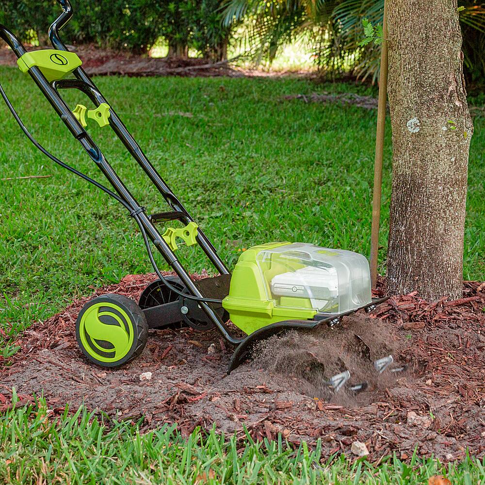 Alt View 15. Sun Joe - Cordless Garden Tiller/Cultivator Kit - Green & Black.