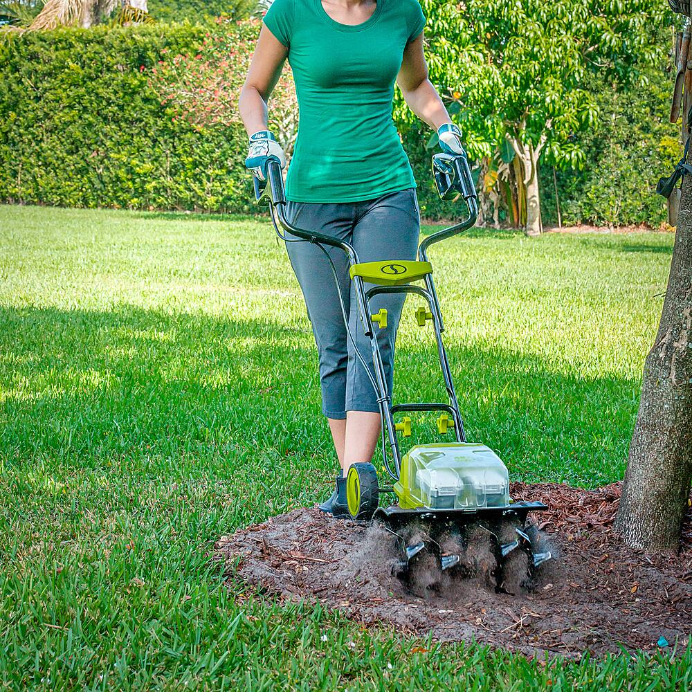 Alt View 16. Sun Joe - Cordless Garden Tiller/Cultivator Kit - Green & Black.