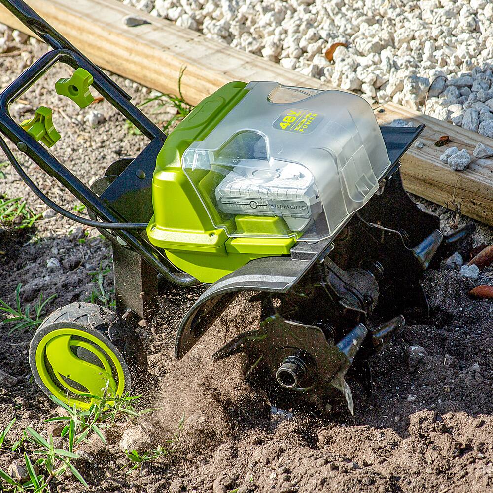 Alt View 18. Sun Joe - Cordless Garden Tiller/Cultivator Kit - Green & Black.