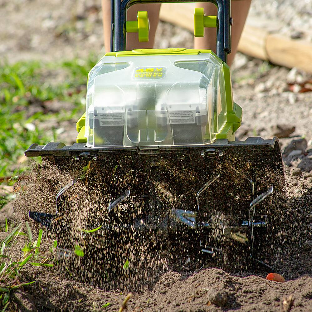 Alt View 19. Sun Joe - Cordless Garden Tiller/Cultivator Kit - Green & Black.