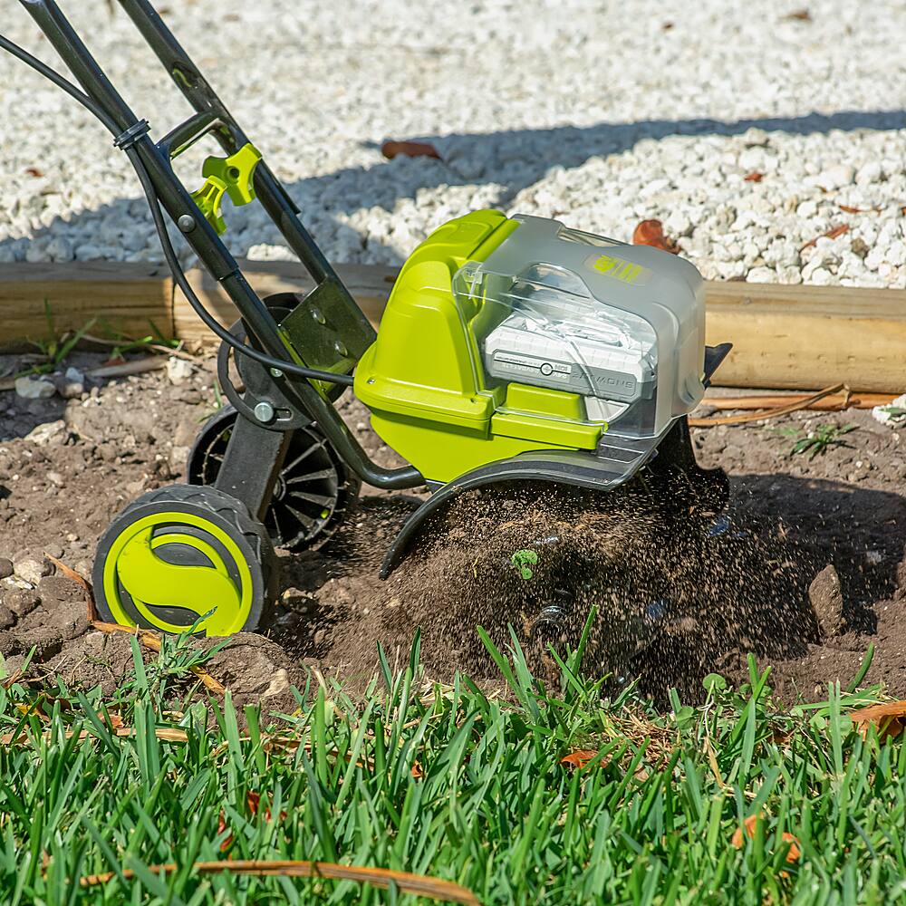 Alt View 20. Sun Joe - Cordless Garden Tiller/Cultivator Kit - Green & Black.
