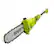 Angle. Sun Joe - 24-Volt 10-Inch Cordless Pole Saw with 13 foot reach (1 x 2Ah Battery and 1 x Charger) - Green.