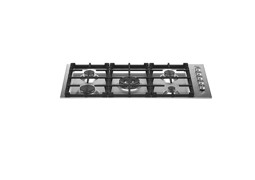 Front. Bertazzoni - Professional Series 36" Drop-In Gas Cooktop 5 Burners - Stainless Steel.