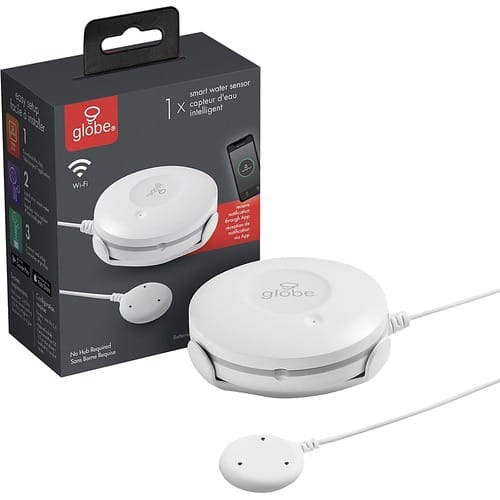 globe electric - Wi-Fi Smart Water Leak Sensor - White-Front_Standard 