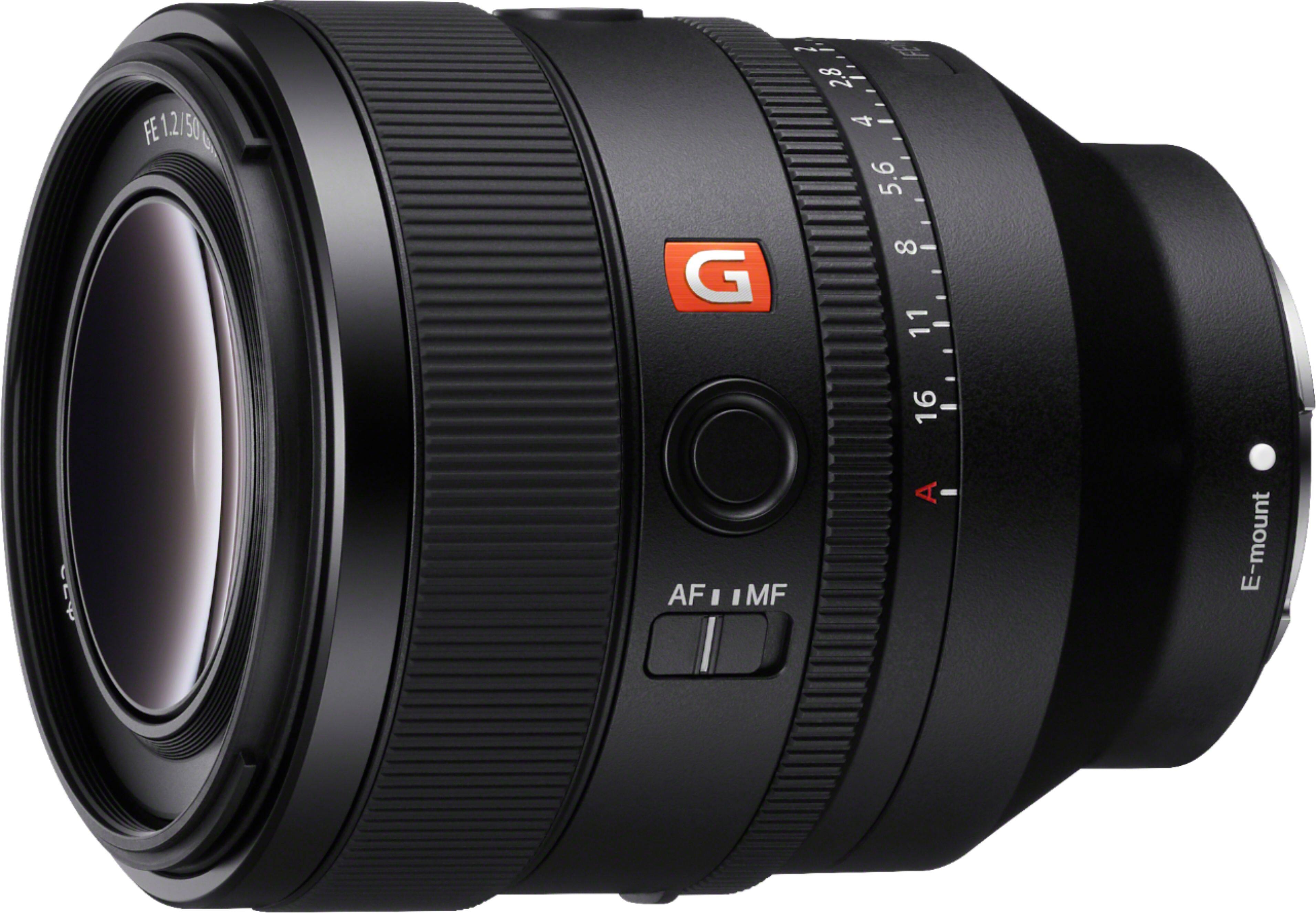 Angle. Sony - FE 50mm F1.2 Full-frame GM Lens for Sony Alpha E-mount Cameras - Black.