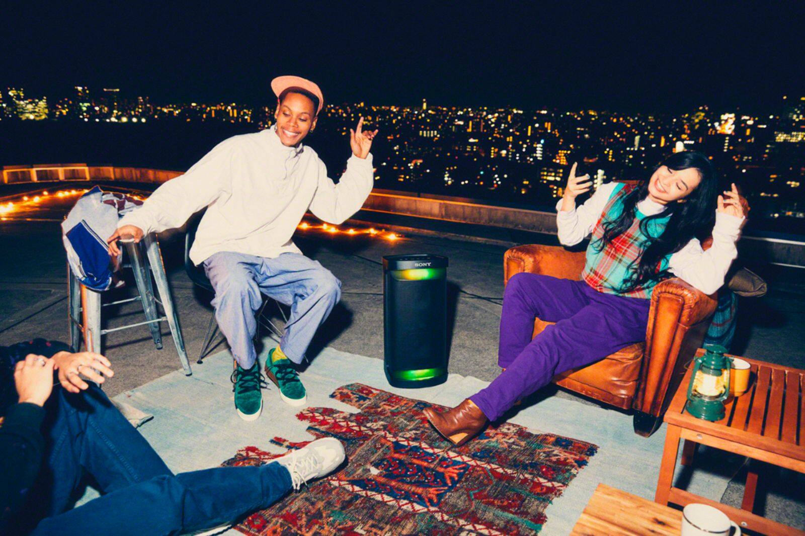 Alt View 19. Sony - XP500 Portable Bluetooth Party Speaker with Water Resistance - Black.