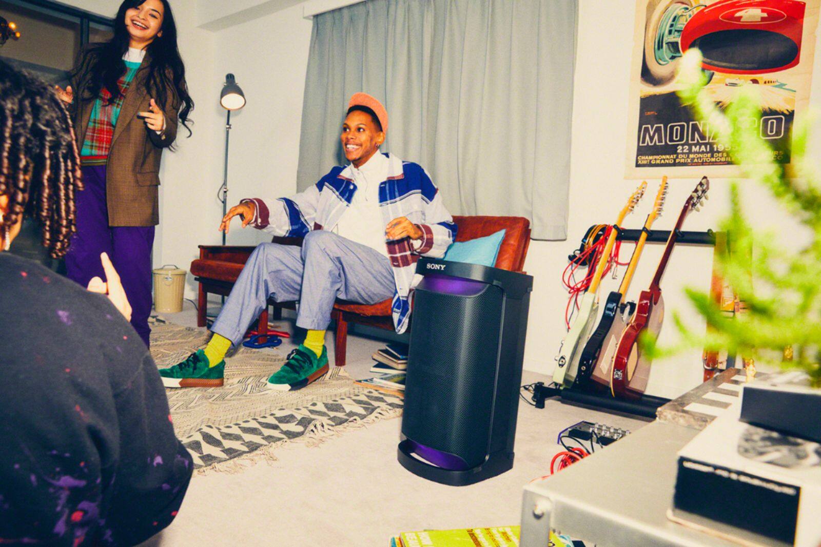 Alt View 20. Sony - XP500 Portable Bluetooth Party Speaker with Water Resistance - Black.