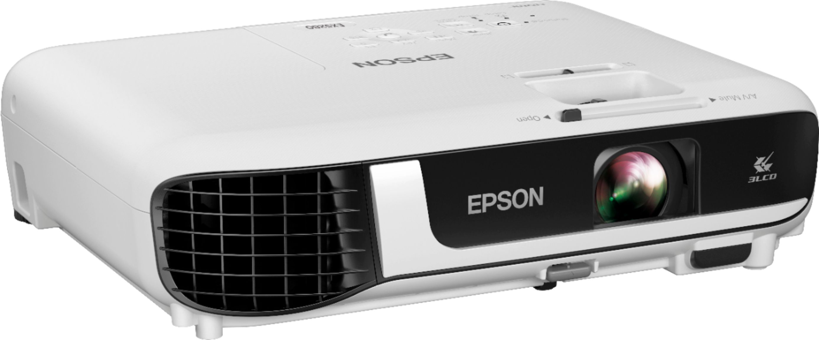 Angle View: Epson EX5280 3LCD XGA Projector with Built-in Speaker - White