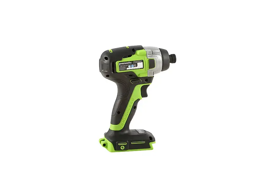 Alt View 15. Greenworks - 24-Volt Cordless Brushless 1/4" Impact Driver (2 x 1.5Ah USB Batteries and Charger Included) - green.