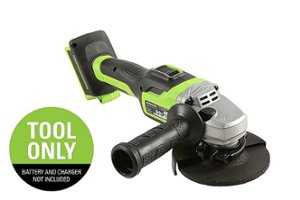 Greenworks - 24-Volt Cordless Brushless 4.25 in. Angle Grinder (Battery and Charger Not Included) - Black/Green - Front_Zoom