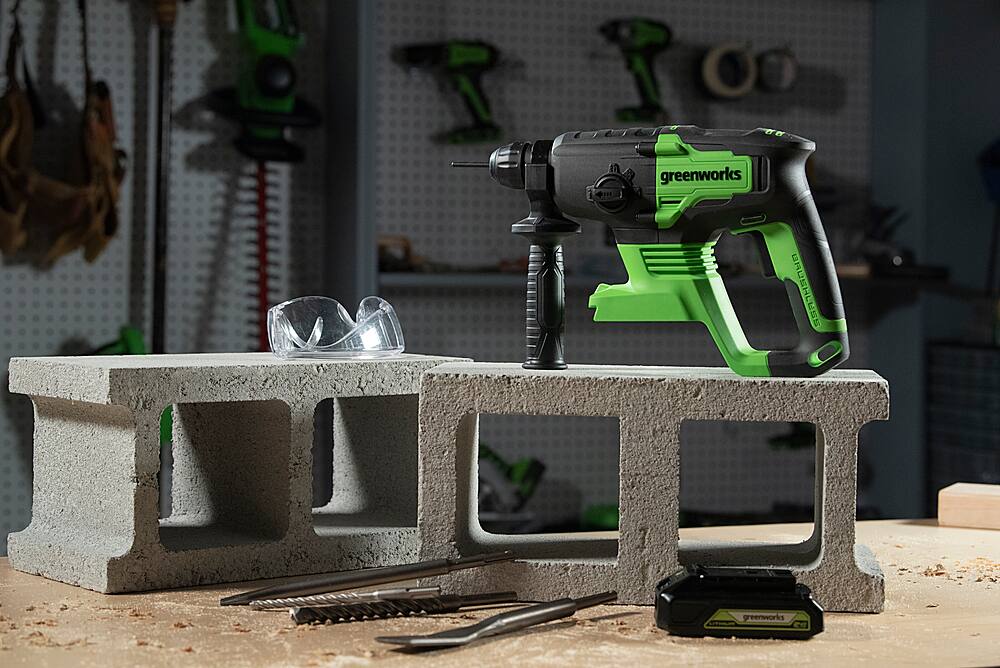 Alt View 21. Greenworks - 24-Volt Cordless Brushless SDS-Plus Rotary Hammer (Battery and Charger Not Included).