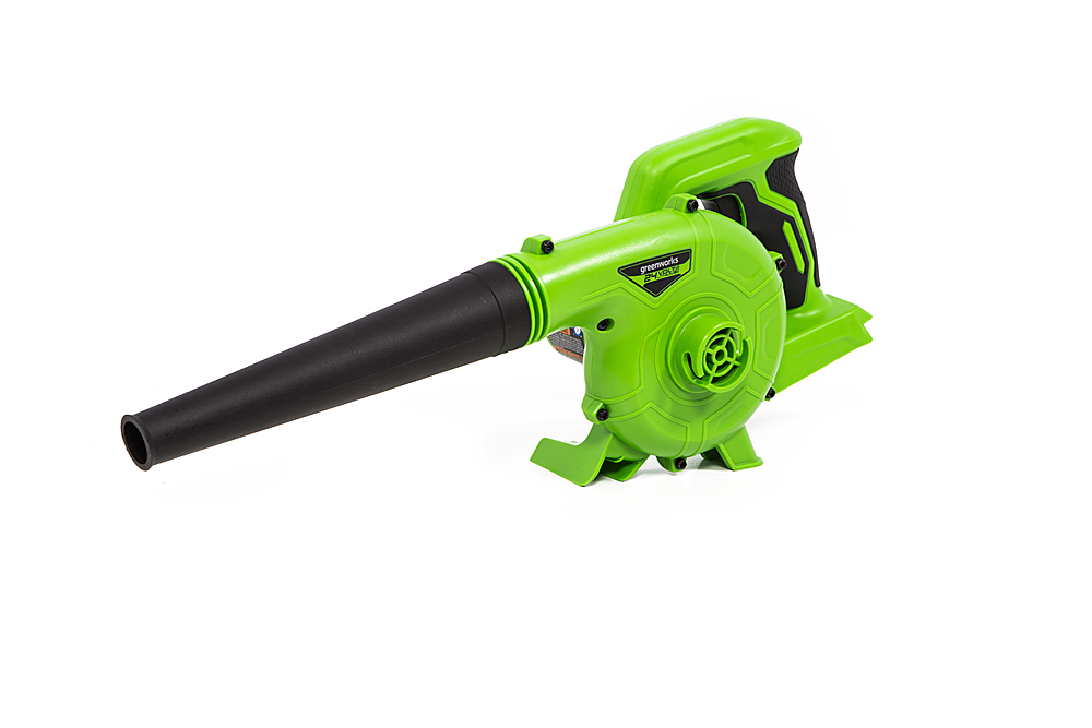 Angle View: Greenworks - 24V 180 CFM 90 MPH Cordless Handheld Leaf Blower/Vacuum (Battery & Charger Not Included) - Green