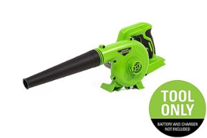 Greenworks - 24-Volt 180 MPH 90 CFM Cordless Shop Blower (Battery and Charger Not Included) - Black/Green - Front_Zoom