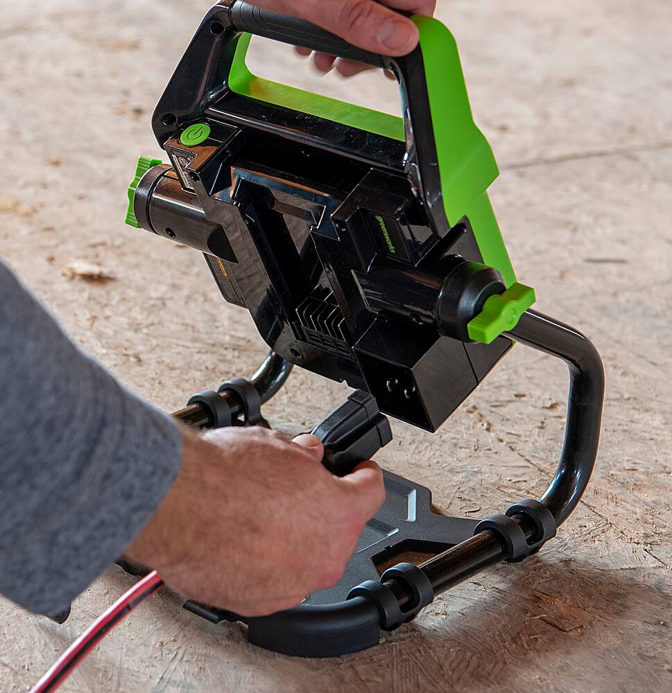 Alt View 15. Greenworks - 24 Volt 2000 Lumen LED Work Light AC/DC (Battery and Charger Not Included) - Green.