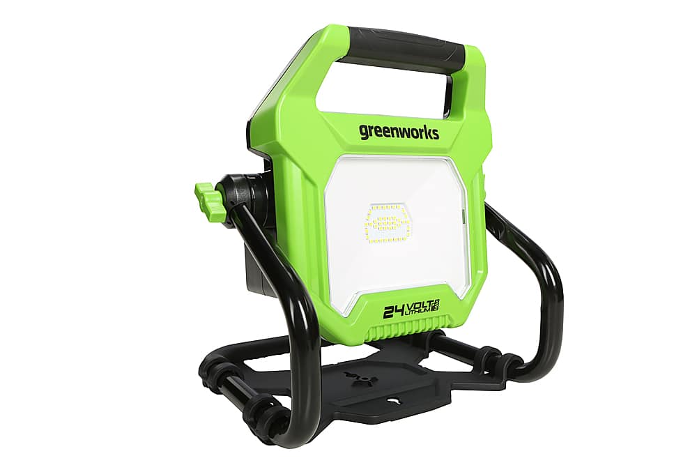 Left. Greenworks - 24 Volt 2000 Lumen LED Work Light AC/DC (Battery and Charger Not Included) - Green.