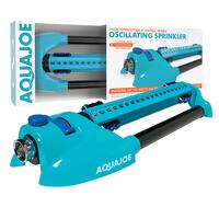 Aqua Joe - AJ-OMS20-BRS Indestructible Metal Base Oscillating Sprinkler | Customizable Coverage | 4973 sq ft Max Coverage - Blue - Front_Zoom