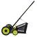 Left. Sun Joe - Manual Reel 18-Inch Push Lawn Mower with Grass Collection Bag - Green.