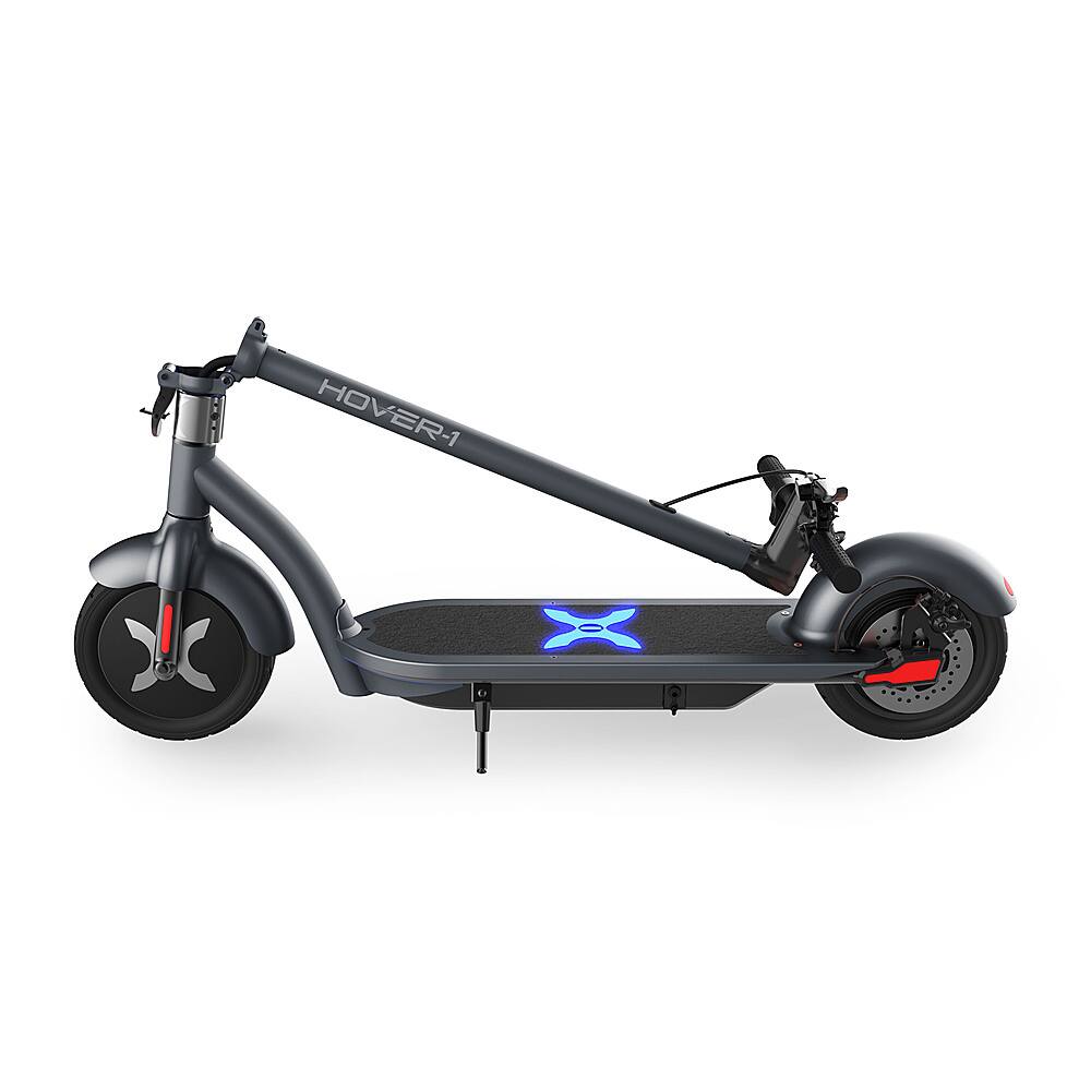 Alt View 11. Hover-1 - Alpha Foldable Electric Scooter w/12 mi Max Operating Range & 17.4 mph Max Speed - Gray.
