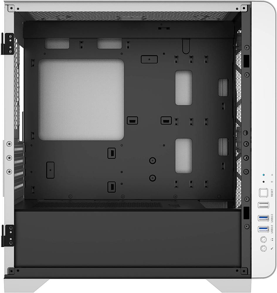 Alt View 14. GAMDIAS - Mars E2 Micro ATX Mini-Tower Case - White.