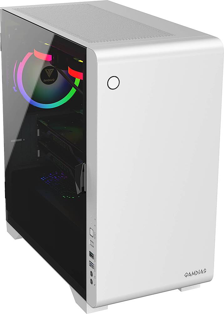 Alt View 27. GAMDIAS - Mars E2 Micro ATX Mini-Tower Case - White.