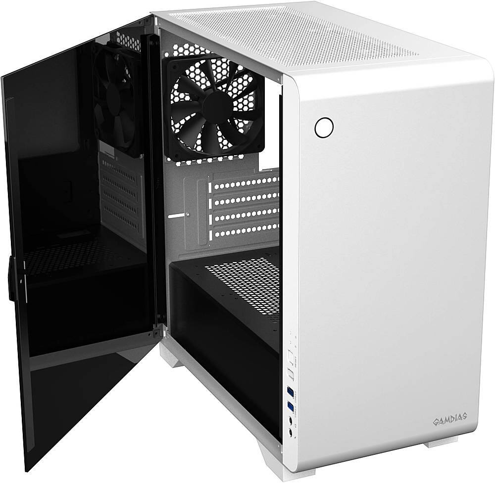 Alt View 29. GAMDIAS - Mars E2 Micro ATX Mini-Tower Case - White.