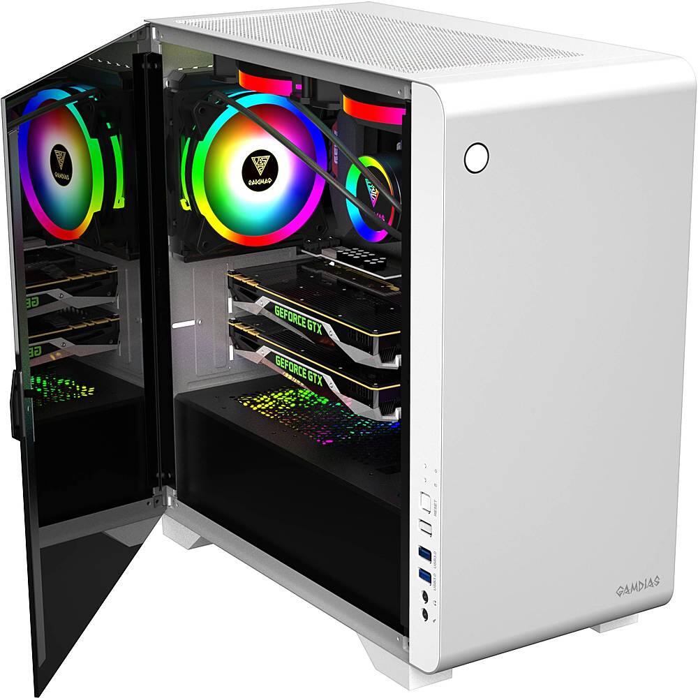 Alt View 30. GAMDIAS - Mars E2 Micro ATX Mini-Tower Case - White.