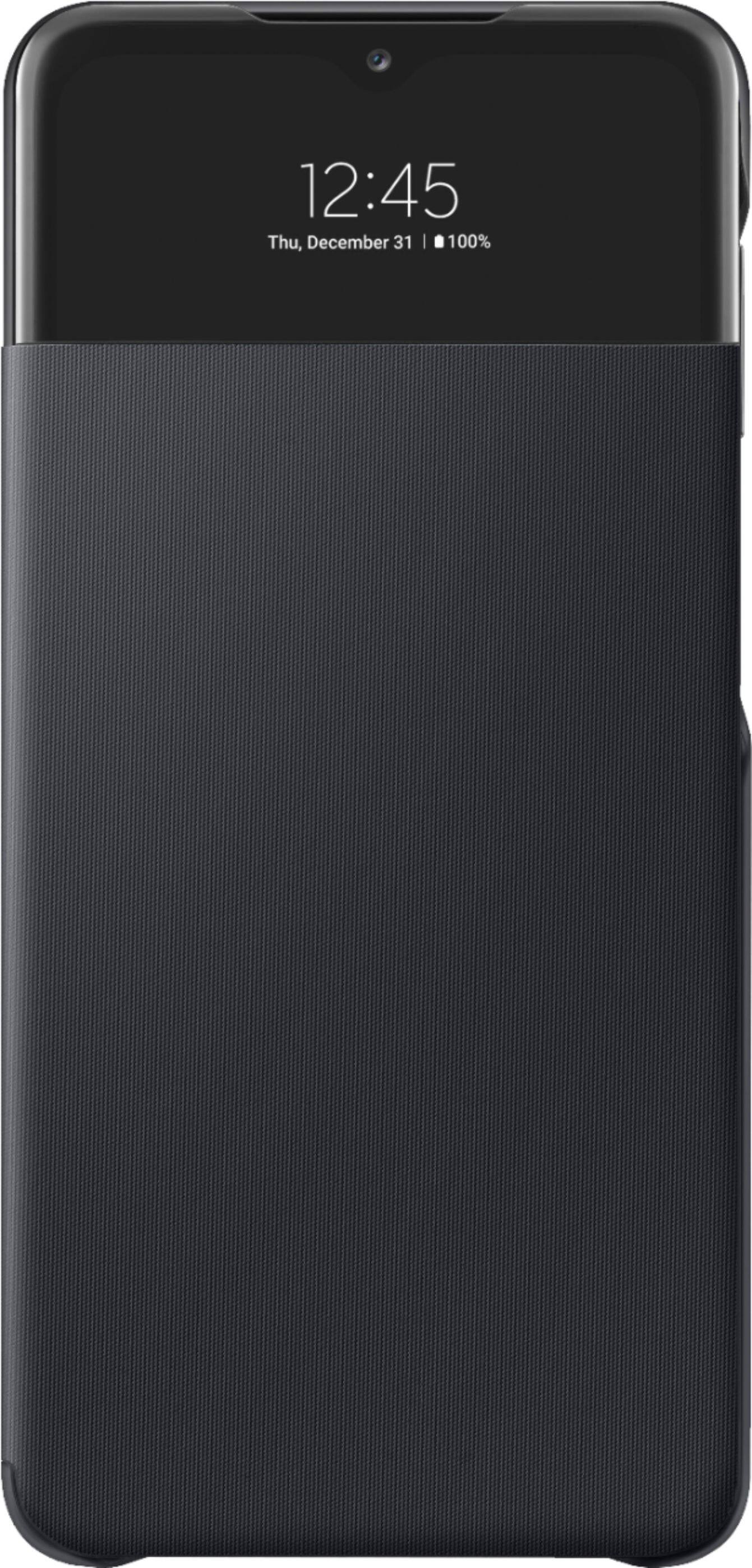 Front. Samsung - Wallet Cover for Samsung Galaxy A32 5G - Black.