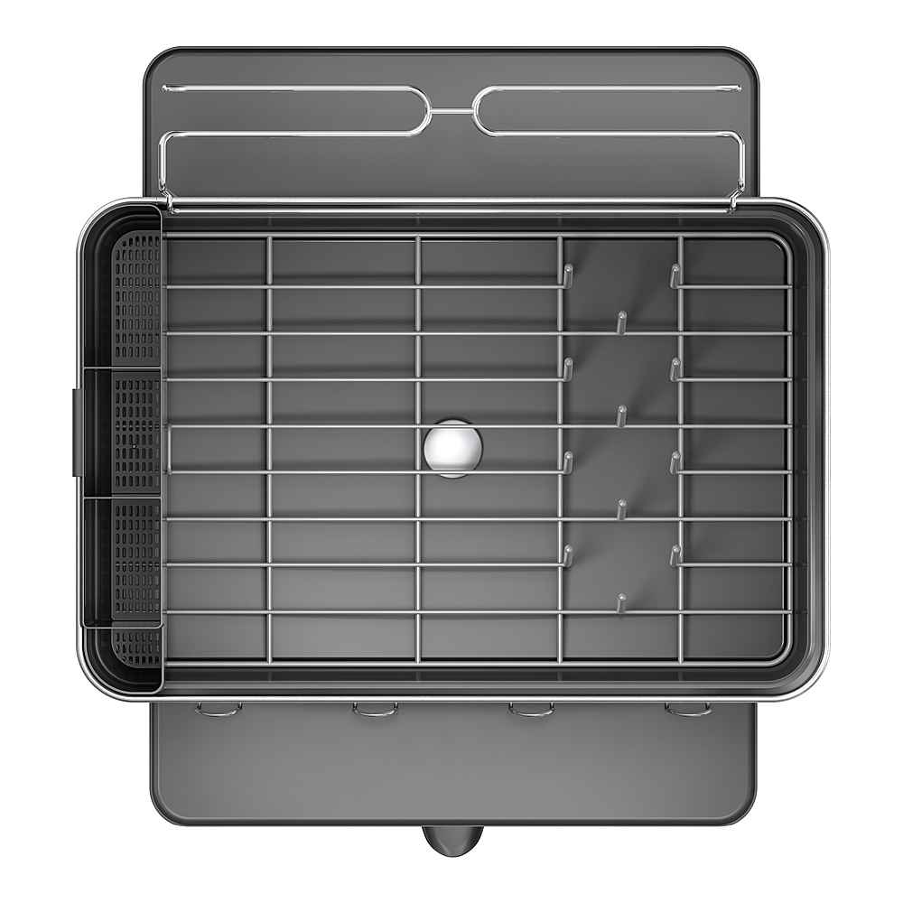 simplehuman Compact Kitchen Dish Drying Rack, Fingerprint-Proof Stainless  Steel Frame, Grey Plastic 