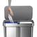 Left. simplehuman - 58 Liter Dual Compartment Rectangular Sensor Can with Voice and Motion Control - Brushed Stainless Steel.