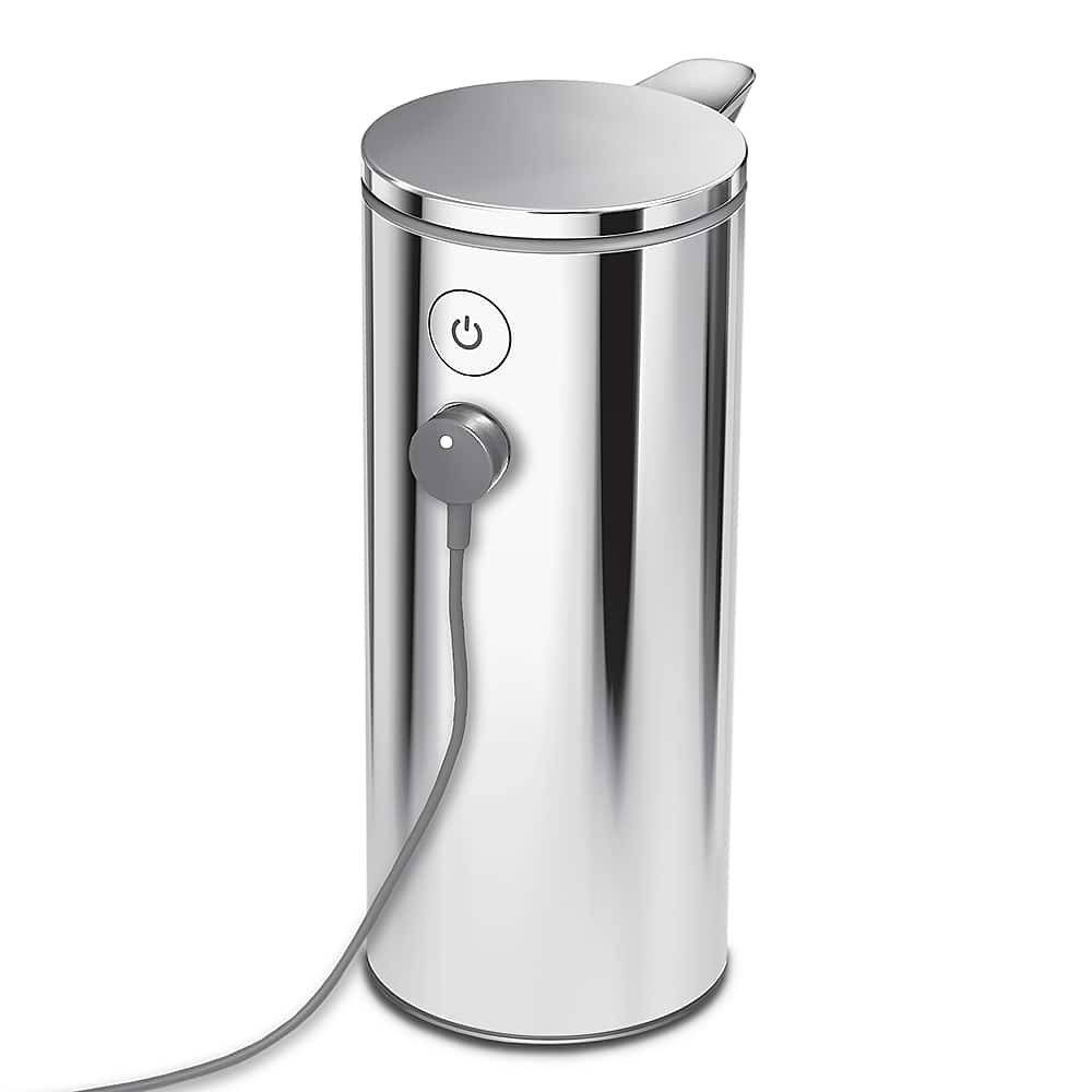 Alt View Zoom 13. simplehuman - 9 oz. Touch-Free Rechargeable Sensor Liquid Soap Pump Dispenser - Polished Stainless Steel.