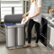Alt View Zoom 17. simplehuman - 58 L Rectangular Hands-Free Dual Compartment Recycling Kitchen Step Trash Can with Soft-Close Lid - Brushed Stainless Steel.