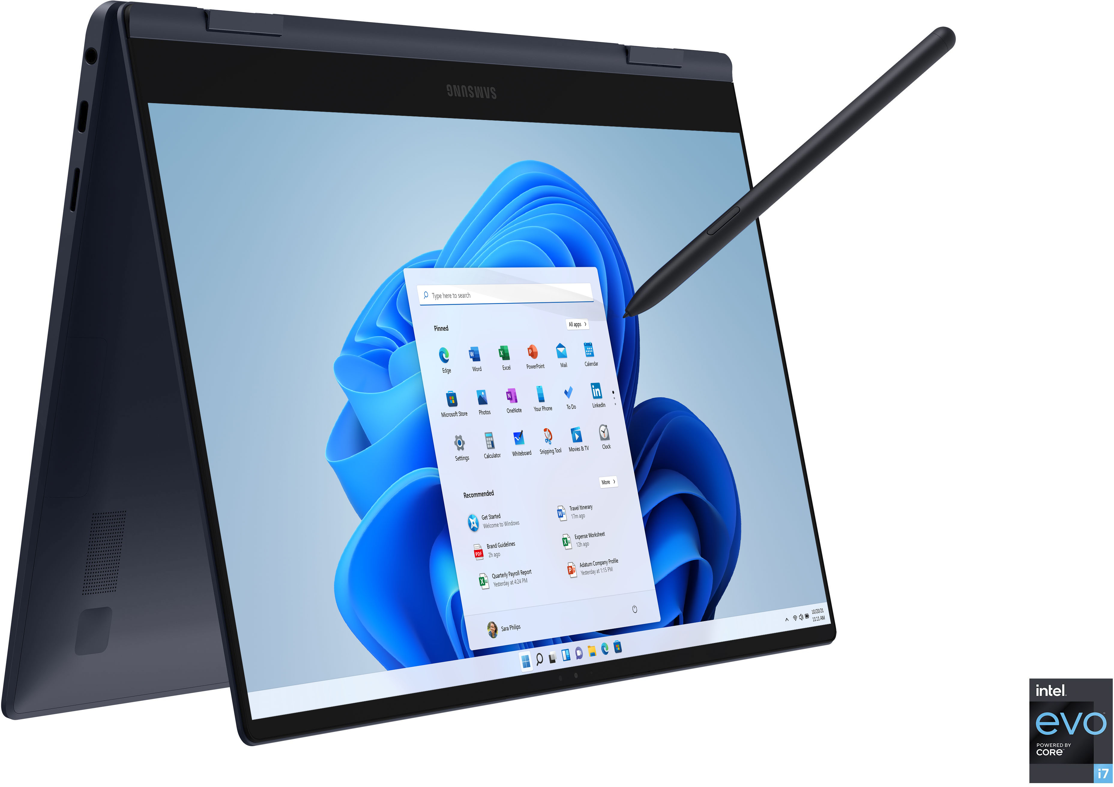 2TB SSD|16GB RAM|Win 10 Pro New Samsung Galaxy Book Pro 360 15 2-in-1 AMOLED Touch-Screen Laptop 11th Gen Intel Evo Core i7-1165G7 Stylus S-Pen Best Notebook Stylus Pen Light Mystic Navy