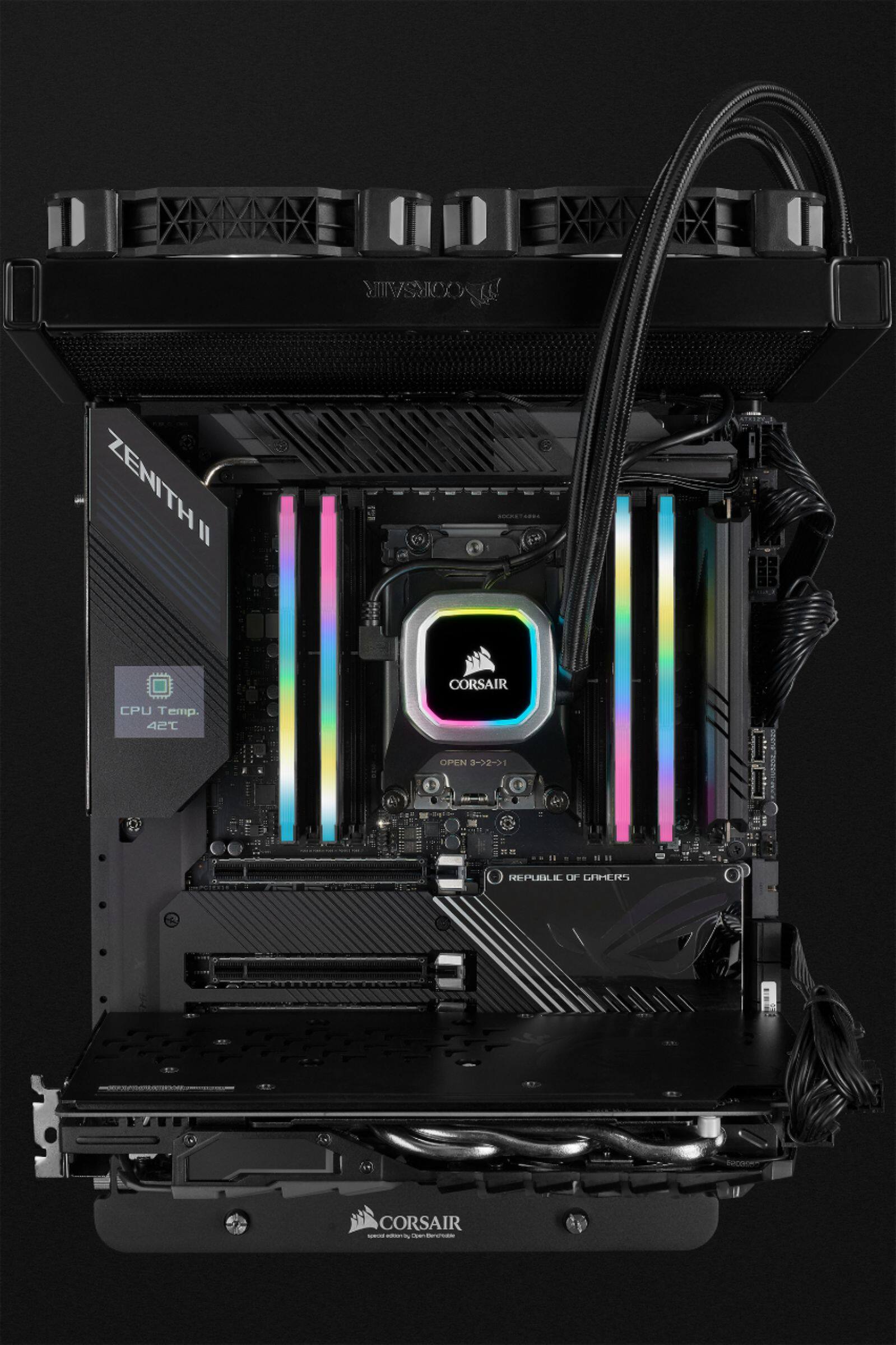 Alt View 14. CORSAIR - VENGEANCE RGB PRO SL 16GB (2PK x 8GB) 3200MHz DDR4 C16 DIMM Desktop Memory - Black.