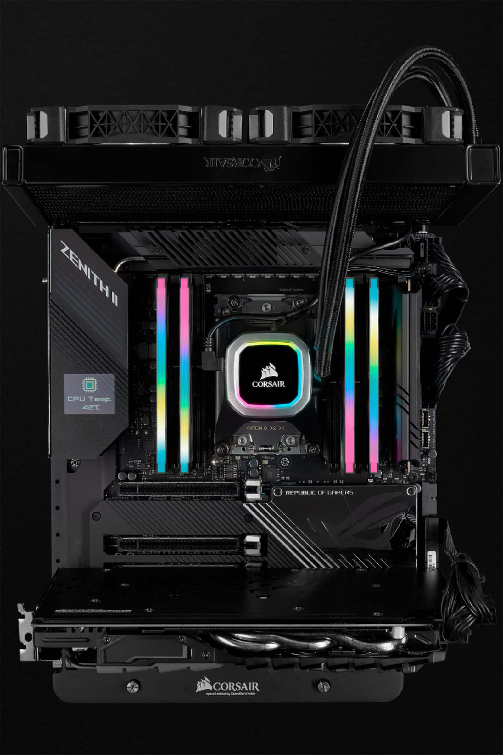 Alt View 14. CORSAIR - VENGEANCE RGB PRO SL 16GB (2PK x 8GB) 3600MHz DDR4 C18 DIMM Desktop Memory - Black.