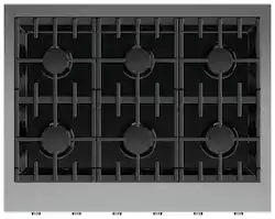 Fisher & Paykel - 36 in Professional LP Gas Rangetop 5 Burners - Stainless Steel - Front_Zoom