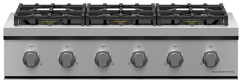 Alt View 11. Fisher & Paykel - 36 in Professional LP Gas Rangetop 5 Burners - Stainless Steel.