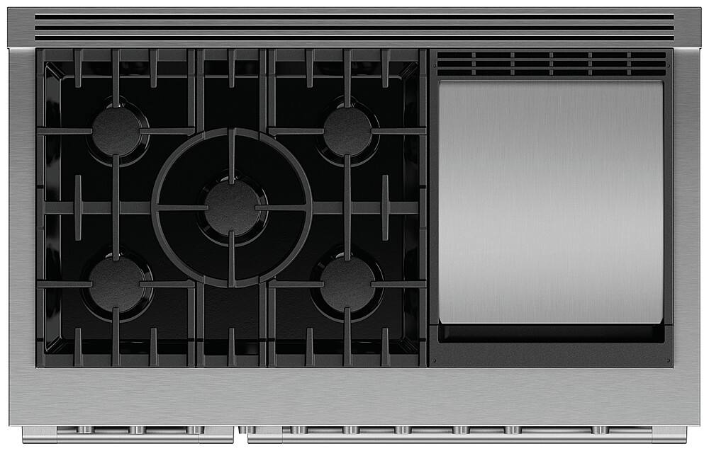 Alt View 11. Fisher & Paykel - 7.7 Cu. Ft. Freestanding Double Oven Gas Convection Range - Stainless Steel.