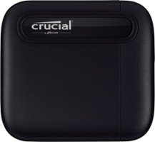 Crucial - X6 SE 1TB External USB-C/USB-A Portable Solid State Drive - Front_Zoom