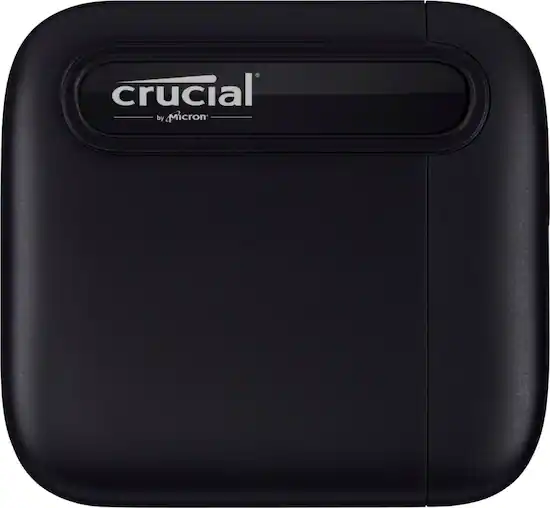 Crucial X6 SE 1TB External USB C USB A Portable SSD Black CT1000X6SSD9SE Best Buy