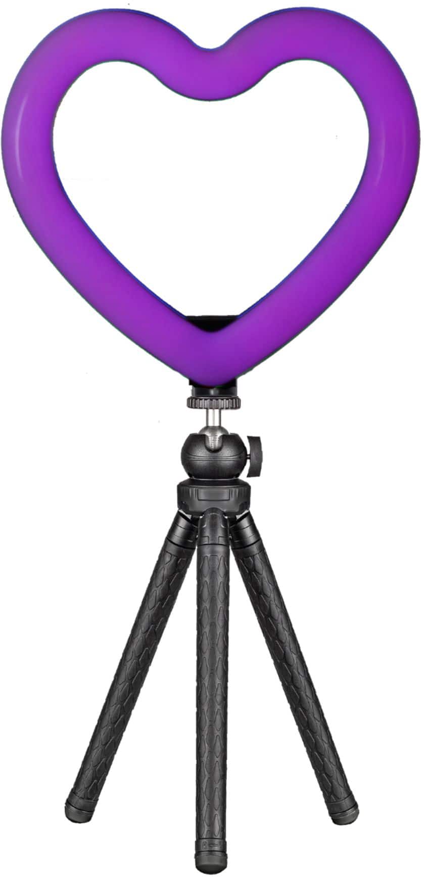 Alt View 14. Sunpak - 10" Heart-Shaped Rainbow Vlogging Kit with Bluetooth Remote - Black.