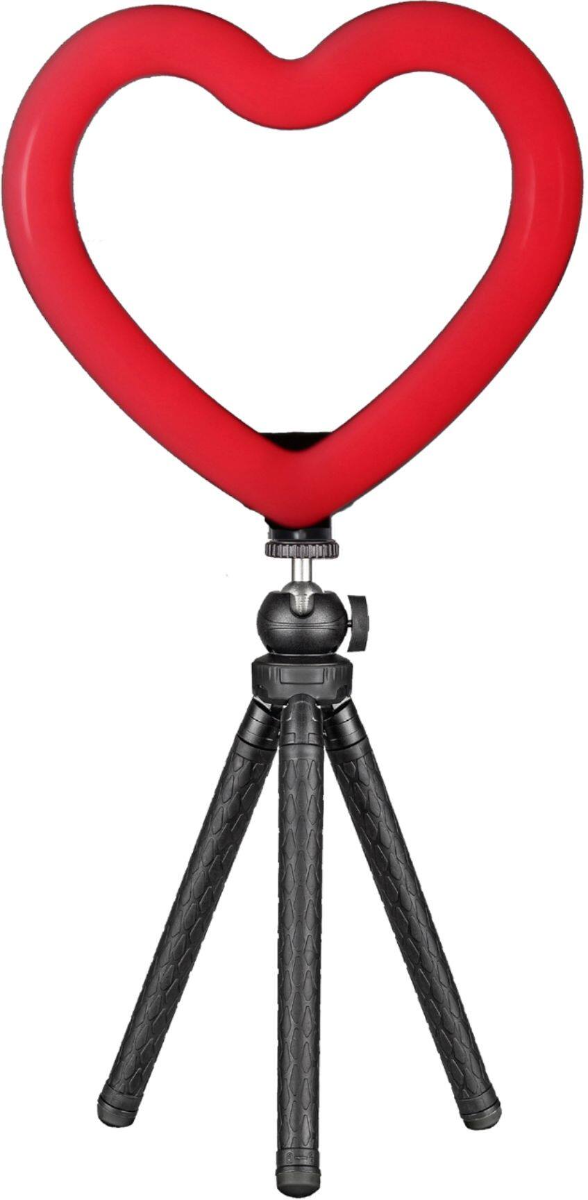 Alt View 15. Sunpak - 10" Heart-Shaped Rainbow Vlogging Kit with Bluetooth Remote - Black.