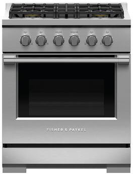 Fisher & Paykel - Professional 30 inch 4 Burner Gas Range (LP) - Stainless Steel