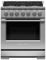 Fisher & Paykel - Professional 30 inch 5 Burner Gas Range - Stainless Steel - Front_Zoom