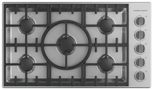 Fisher & Paykel - 36 In Professional Drop-In LP Gas Cooktop - Stainless steel - Front_Zoom